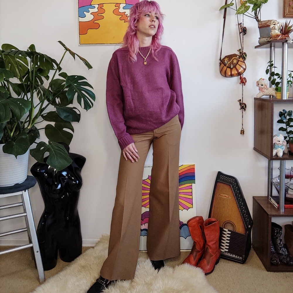 Vintage 70s Flare Trousers - Picture 5 of 10
